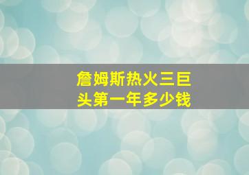 詹姆斯热火三巨头第一年多少钱