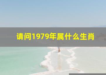 请问1979年属什么生肖