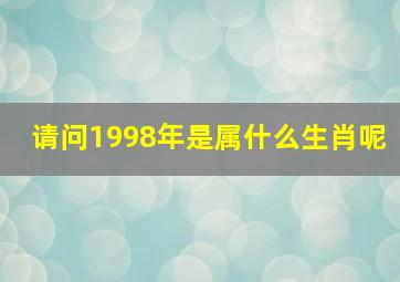 请问1998年是属什么生肖呢