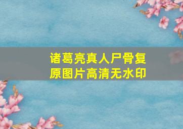 诸葛亮真人尸骨复原图片高清无水印