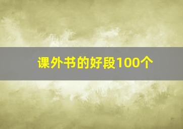 课外书的好段100个