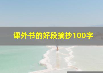 课外书的好段摘抄100字