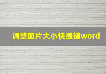 调整图片大小快捷键word