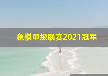 象棋甲级联赛2021冠军