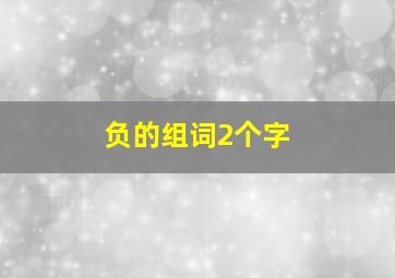 负的组词2个字