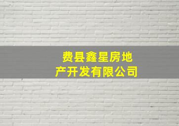 费县鑫星房地产开发有限公司