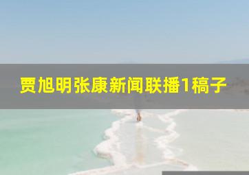 贾旭明张康新闻联播1稿子