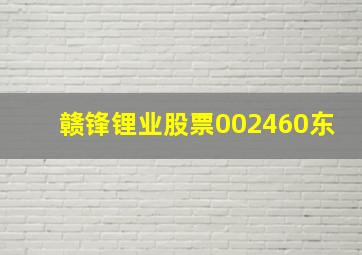 赣锋锂业股票002460东