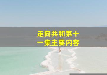 走向共和第十一集主要内容