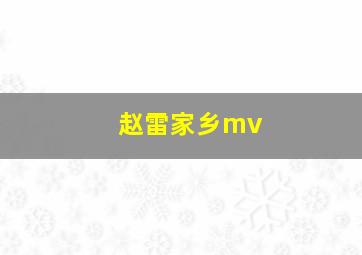 赵雷家乡mv