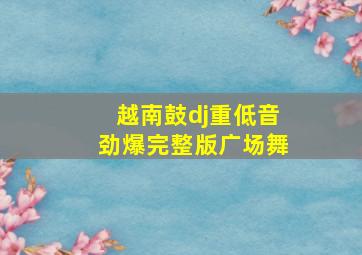 越南鼓dj重低音劲爆完整版广场舞