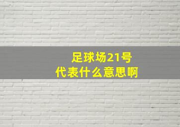 足球场21号代表什么意思啊