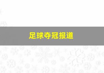 足球夺冠报道