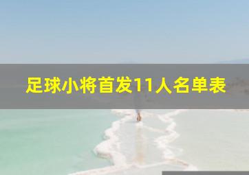 足球小将首发11人名单表