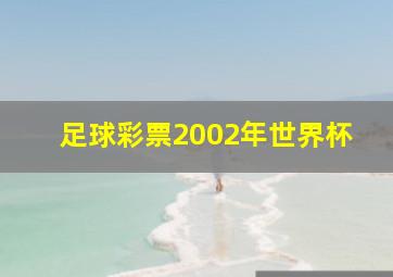 足球彩票2002年世界杯