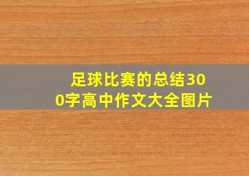 足球比赛的总结300字高中作文大全图片