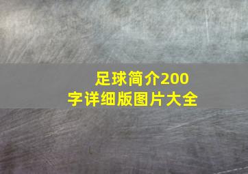 足球简介200字详细版图片大全