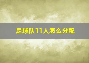 足球队11人怎么分配