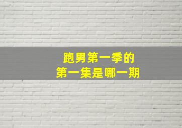 跑男第一季的第一集是哪一期