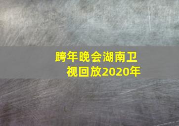 跨年晚会湖南卫视回放2020年