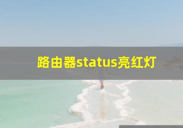 路由器status亮红灯