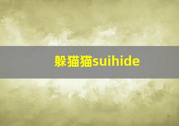 躲猫猫suihide