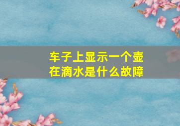 车子上显示一个壶在滴水是什么故障