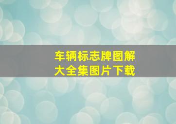 车辆标志牌图解大全集图片下载