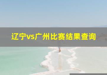 辽宁vs广州比赛结果查询