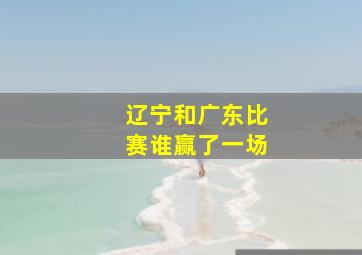 辽宁和广东比赛谁赢了一场