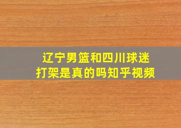 辽宁男篮和四川球迷打架是真的吗知乎视频