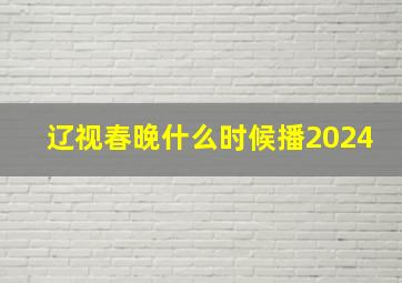 辽视春晚什么时候播2024