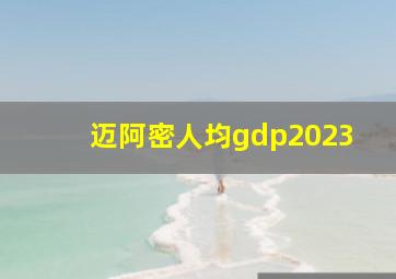 迈阿密人均gdp2023