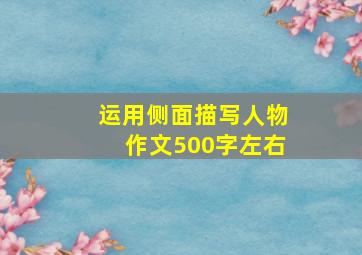 运用侧面描写人物作文500字左右