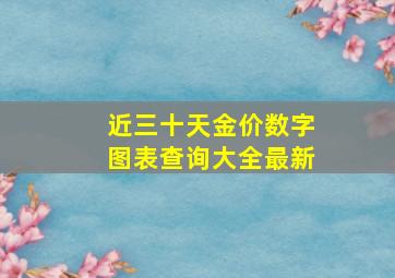 近三十天金价数字图表查询大全最新