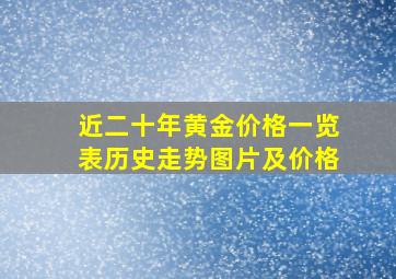 近二十年黄金价格一览表历史走势图片及价格