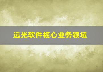 远光软件核心业务领域