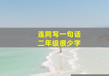 连同写一句话二年级很少字