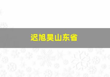 迟旭昊山东省