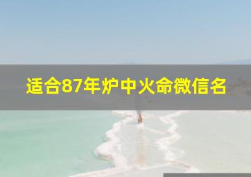 适合87年炉中火命微信名