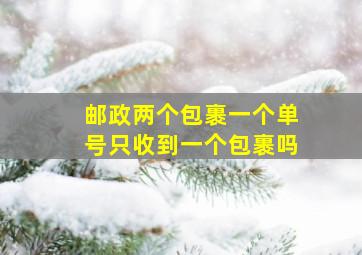 邮政两个包裹一个单号只收到一个包裹吗