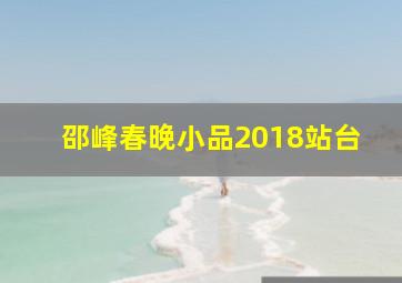 邵峰春晚小品2018站台