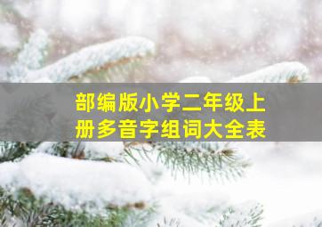 部编版小学二年级上册多音字组词大全表