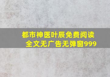 都市神医叶辰免费阅读全文无广告无弹窗999