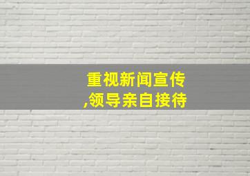 重视新闻宣传,领导亲自接待