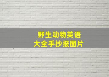 野生动物英语大全手抄报图片