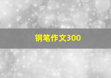 钢笔作文300