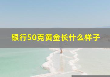 银行50克黄金长什么样子