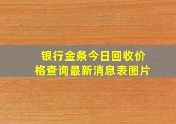 银行金条今日回收价格查询最新消息表图片