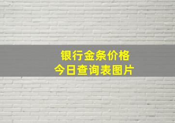 银行金条价格今日查询表图片